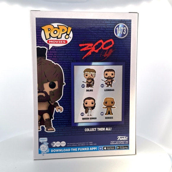 300 Leonidas Funko Pop! Vinyl Figure #1473 Chase with Protector - Picture 2 of 3